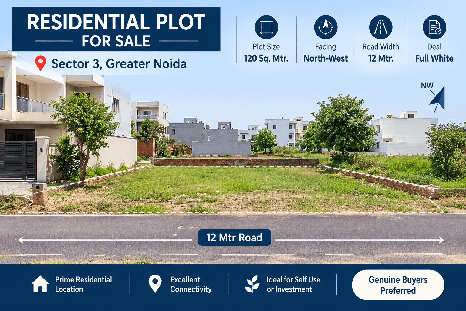 For Sale | Residential Plot, Sector 3, Greater Noida - Premium Property in Greater Noida, SECTOR 3