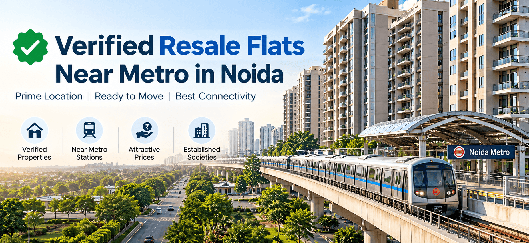 Verified Resale Flats Near Metro in Noida - High Rental Demand & Strong ROI
