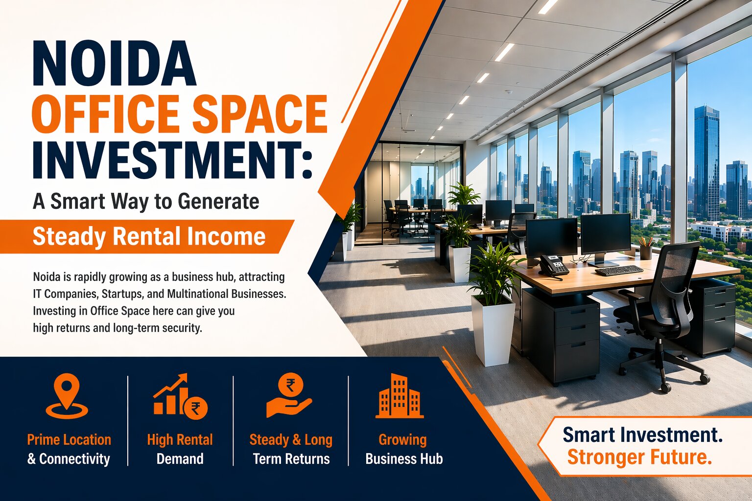 Noida office investment commercial space rental income